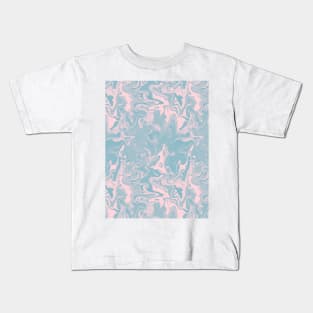 Cotton Candy Marble - Digital Paint Spill Kids T-Shirt